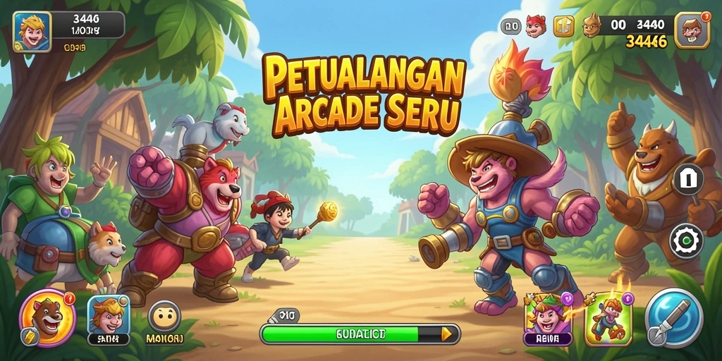 Gameplay seru dan penuh aksi dalam 3446.