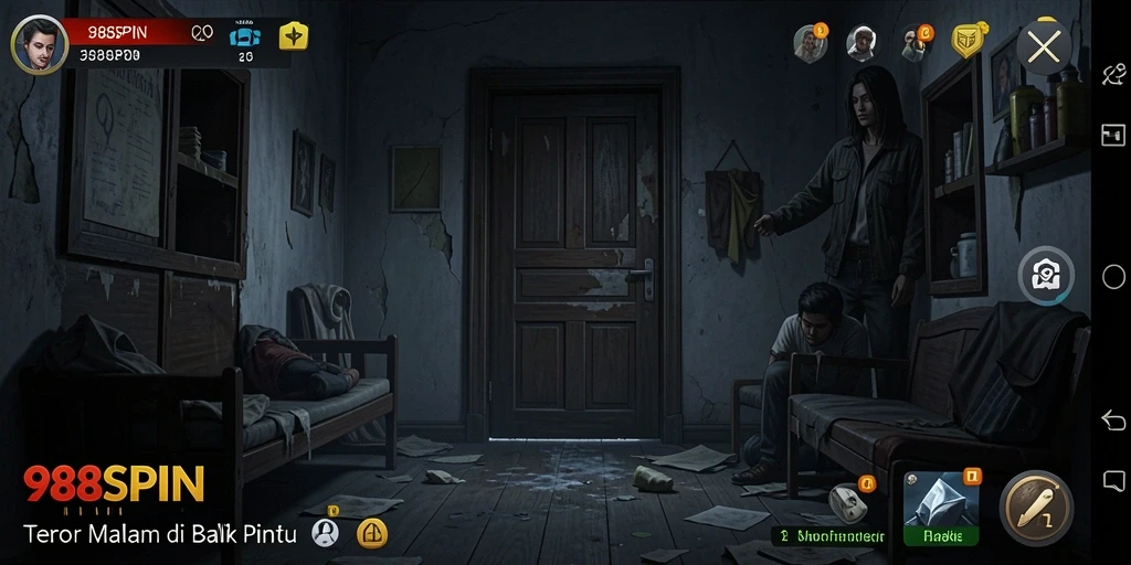 Tampilan gameplay menegangkan dari 988SPIN yang penuh teror.