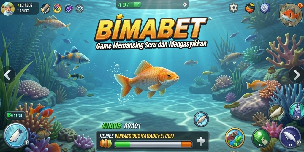 Screenshot gameplay <strong>BIMABET</strong> menampilkan aksi memancing yang mendebarkan.