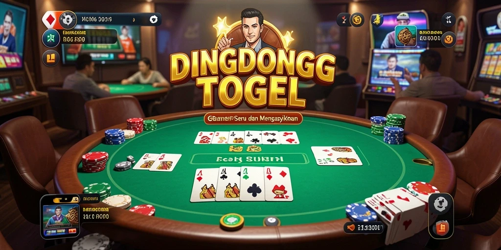 Screenshot gameplay DINGDONGTOGEL menampilkan suasana poker yang seru dan penuh tantangan.