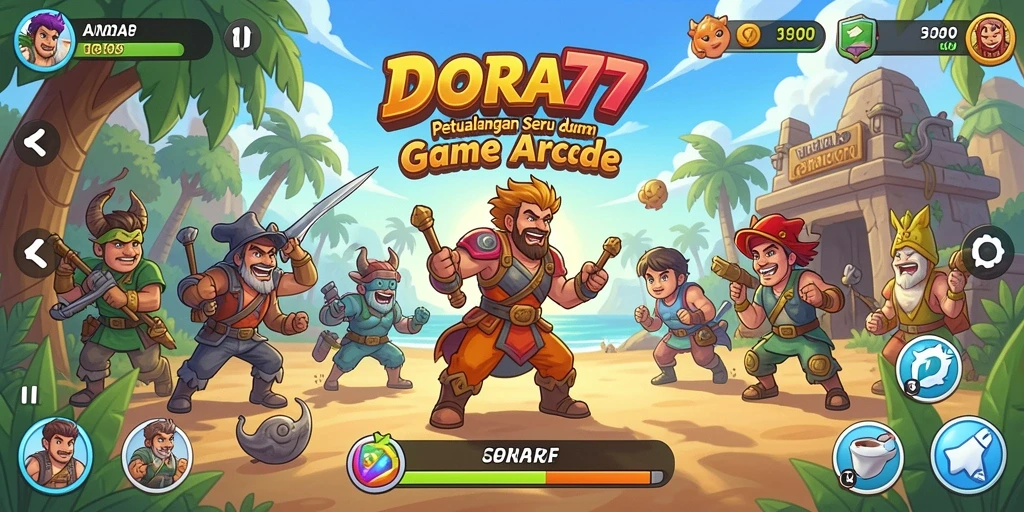 Tampilan gameplay DORA77 yang seru dan penuh tantangan.