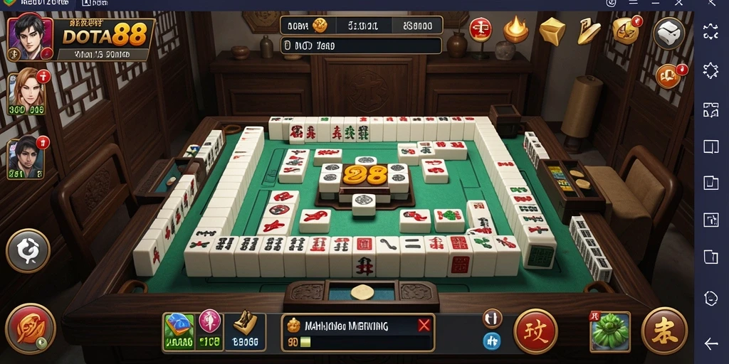 Screenshot DOTA88 menampilkan aksi seru permainan Mahjong.