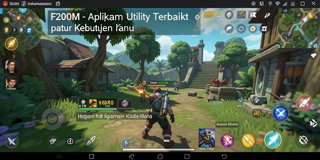 Tampilan utama F200M dengan fitur pengaturan yang rapi dan fungsional.