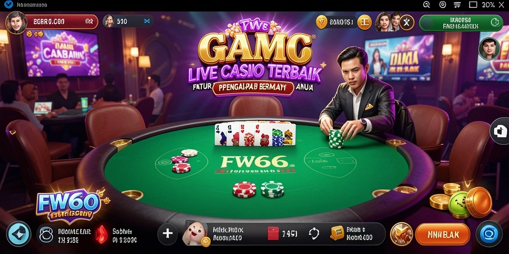 Tangkapan layar gameplay Live Casino yang seru di FW66.