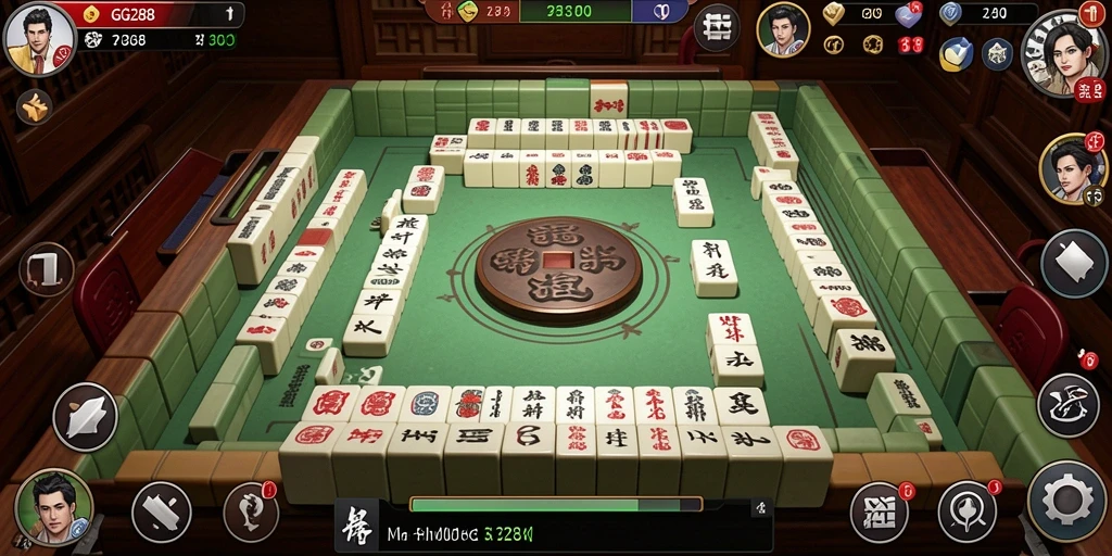 Tampilan gameplay seru GG288 dengan desain Mahjong yang menarik.