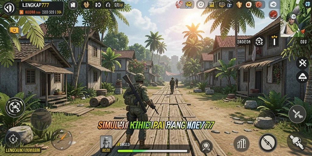 Tampilan gameplay LENGKAP777 yang menakjubkan dan interaktif.