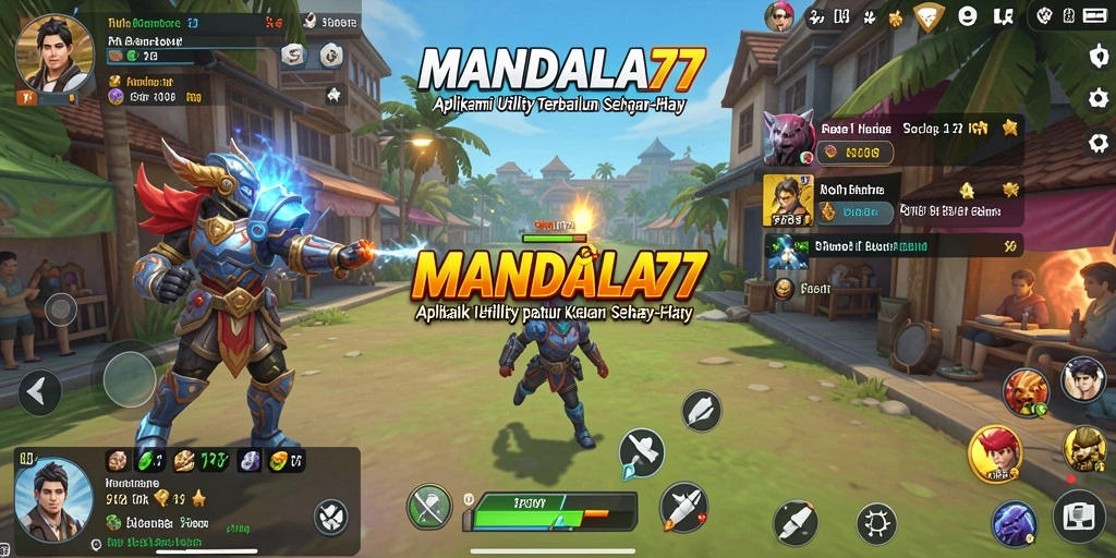 Screenshot MANDALA77 menunjukkan fitur manajemen tugas yang intuitif.