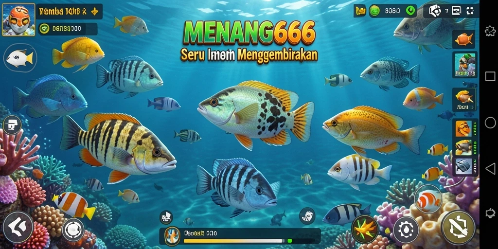 Tangkapan layar gameplay MENANG666 yang menampilkan aksi Tembak Ikan.