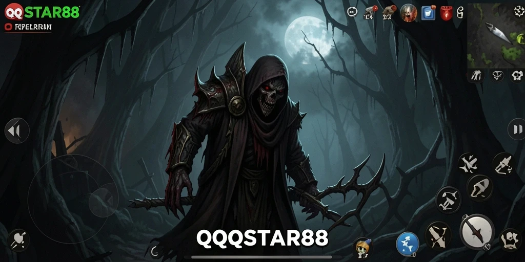 Screenshot gameplay menampilkan suasana horor yang menegangkan.
