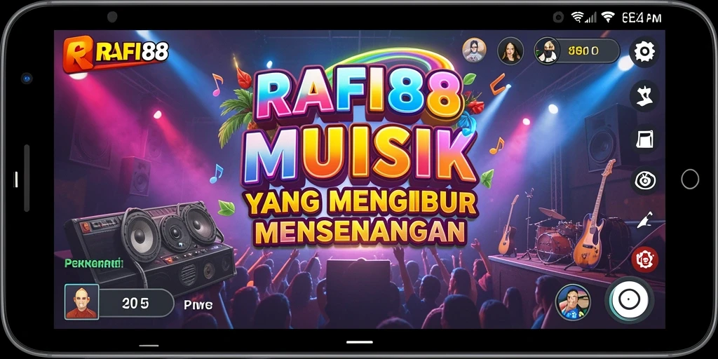 Tampilan gameplay RAFI88 menampilkan interaksi seru dengan musik.