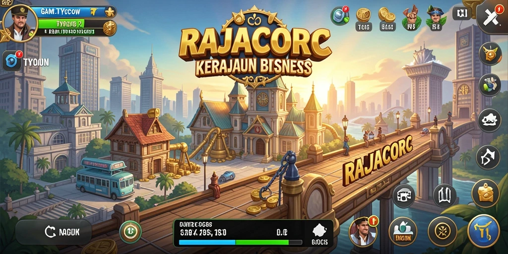 Tampilan gameplay Tycoon yang mendebarkan dalam RAJACORC.