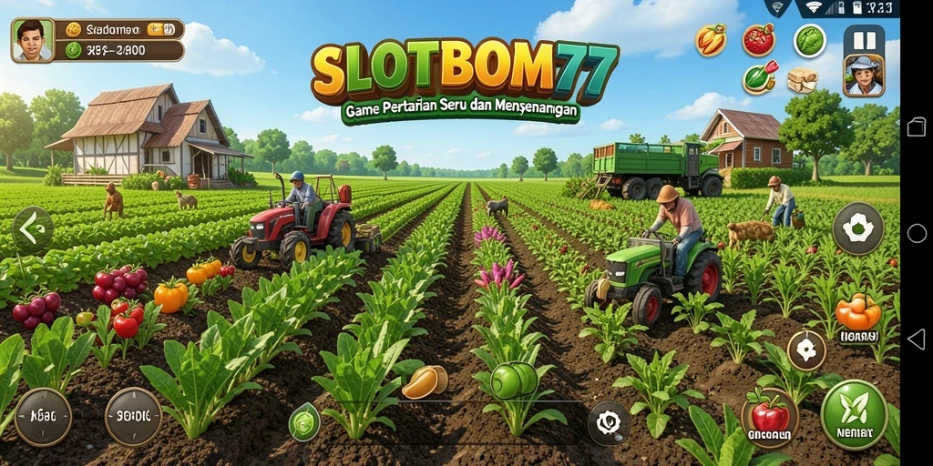 Tampilan gameplay SLOTBOM77 yang penuh warna dan menyenangkan.