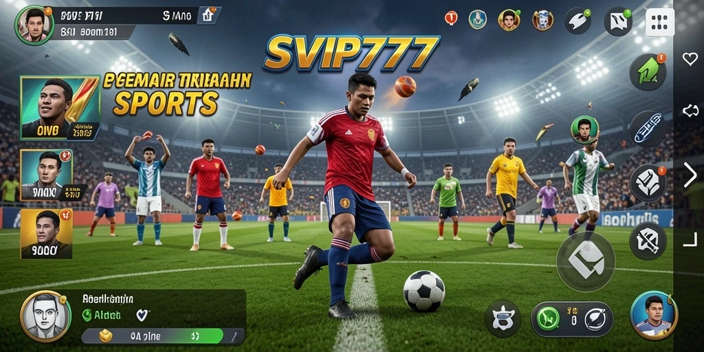 Tampilan gameplay menarik dengan aksi olahraga seru.